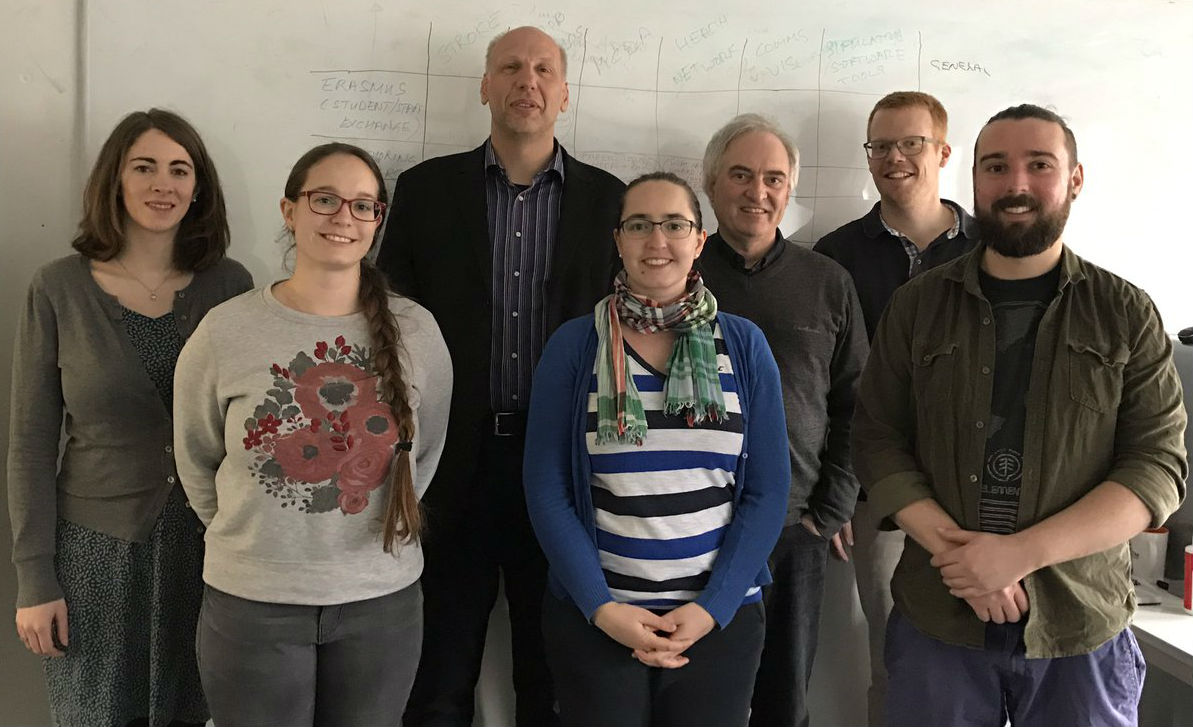 Caption: Members of PenCHORD with Professor Stefan Nickel (3rd from left), Anne Zander (2nd from left) Dr Melanie Reuter-Oppermann (centre)